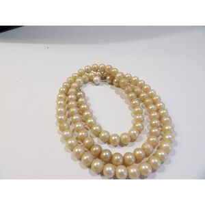 Vintage pearl necklace, 28" length, estate jewelry find
